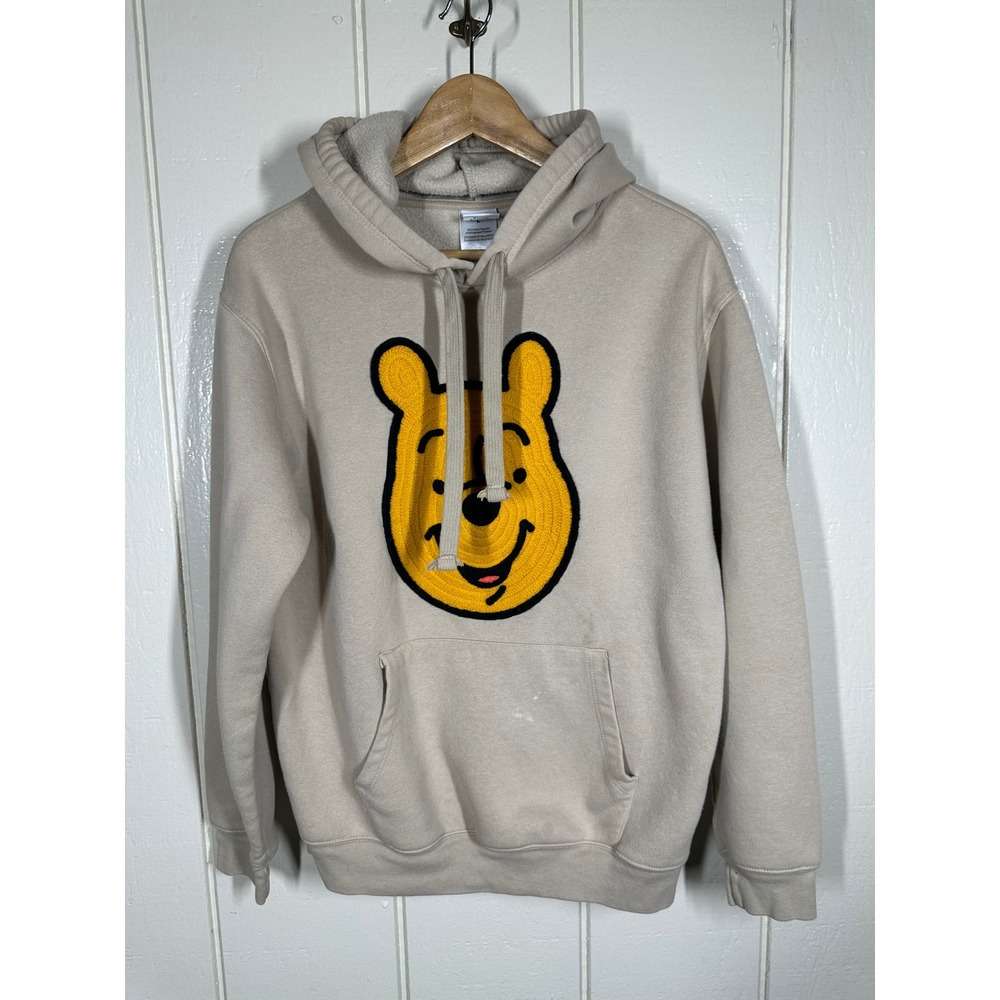 Disney Hoodie Women L Sand Winnie the Pooh Chenille Patch POSJ877-3L52 Casual